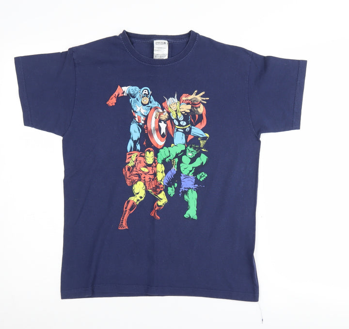 Marvel Boys Blue Superhero Graphic T-Shirt 12-13 Years