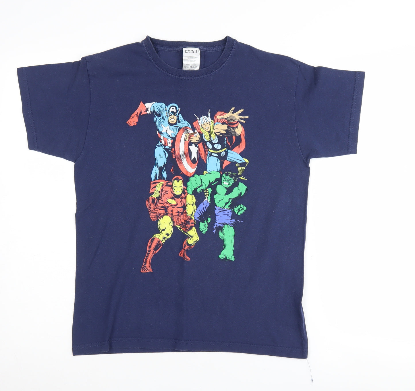 Marvel Boys Blue Superhero Graphic T-Shirt 12-13 Years