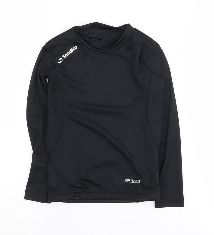 Sondico Girls Black Long Sleeve Sports Jersey 5-6 Years