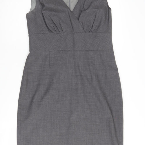 Banana Republic Women's Grey Sheath Dress Size 10 Petites