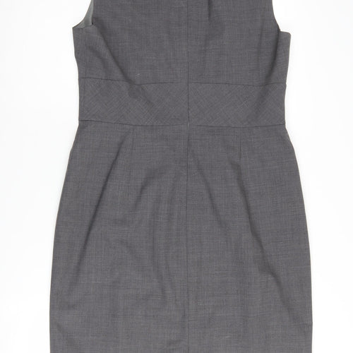 Banana Republic Women's Grey Sheath Dress Size 10 Petites