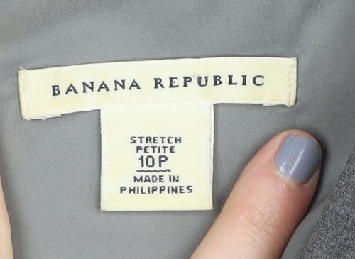 Banana Republic Women's Grey Sheath Dress Size 10 Petites