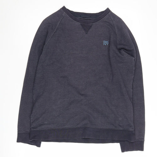 DKNY Men's Black Pullover Sweatshirt - Size L