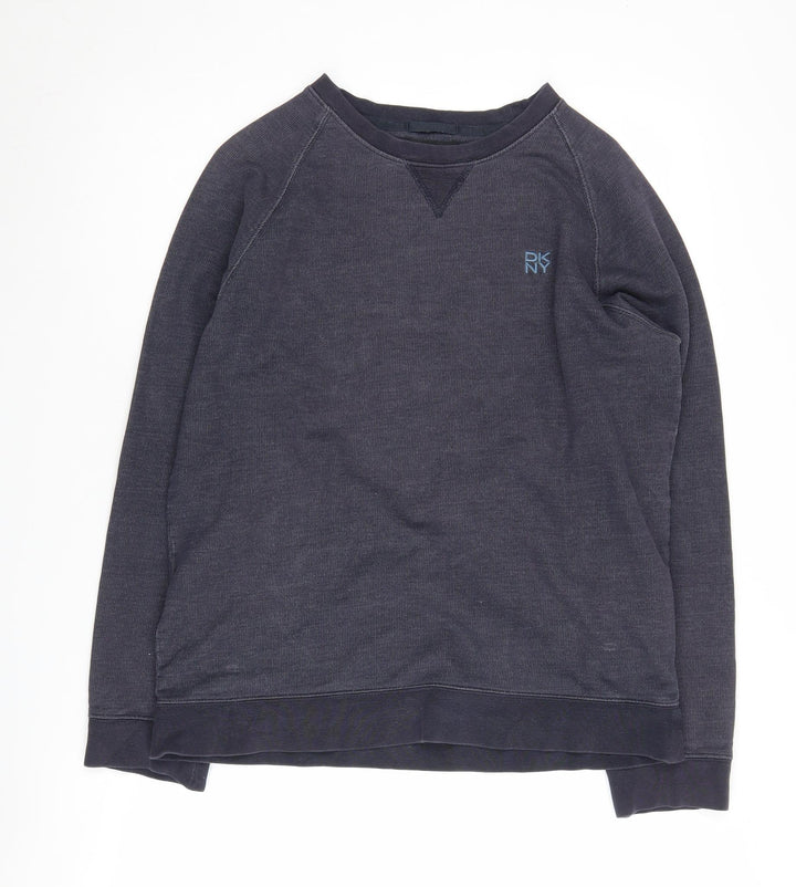 DKNY Men's Black Pullover Sweatshirt - Size L