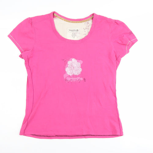 Regatta Women's Pink T-Shirt Size 12 Short Sleeve