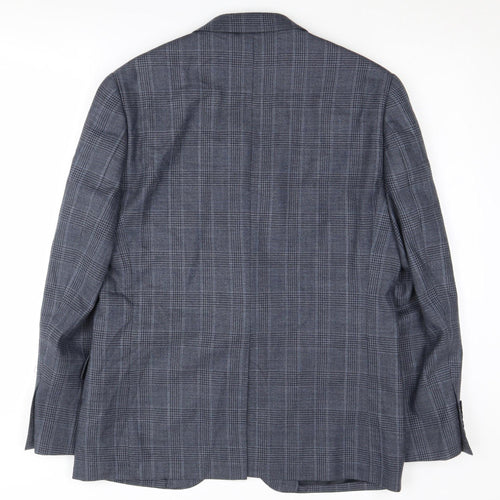 Jaeger Men's Grey Check Blazer 40S Classic Business