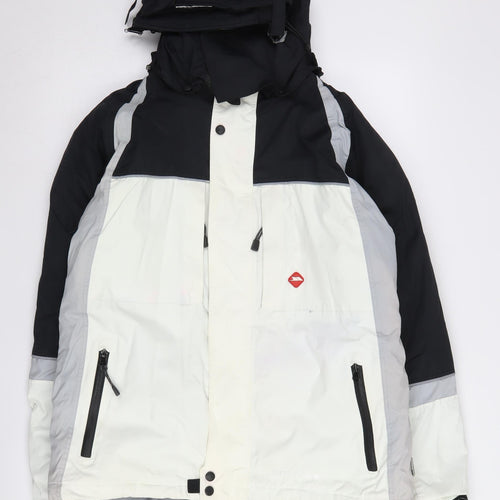 Trespass Men's Black White Ski Jacket M Hooded Waterproof