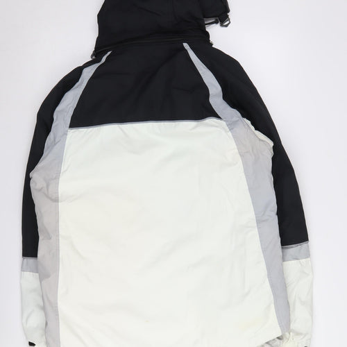 Trespass Men's Black White Ski Jacket M Hooded Waterproof
