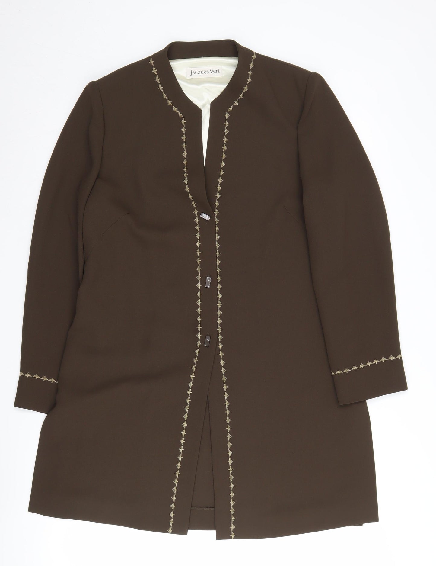 Jacques Vert Women’s Brown Formal Long Coat Size 12