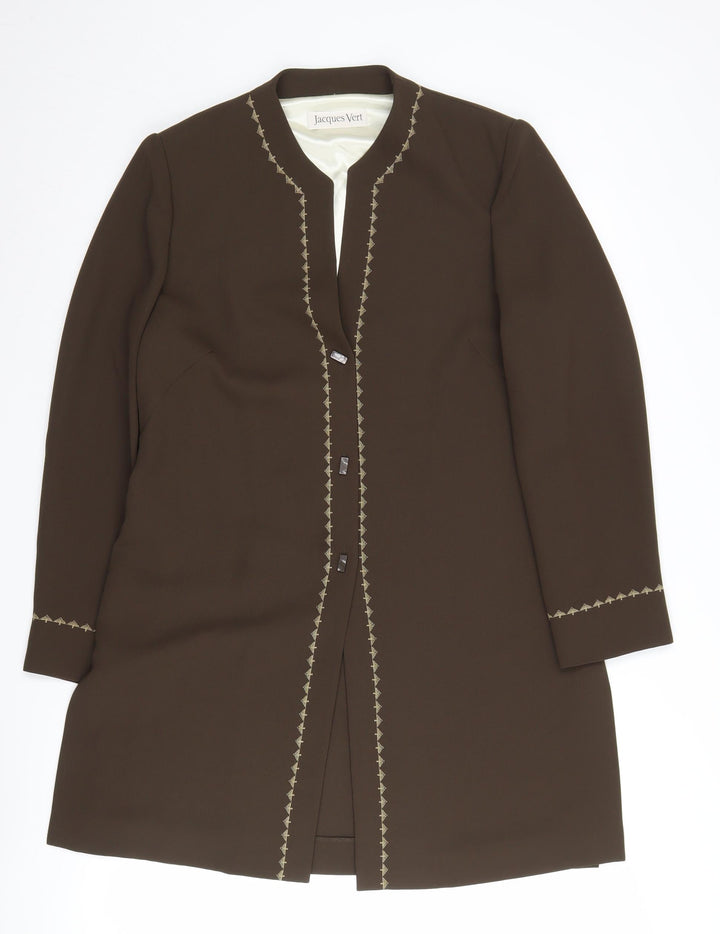 Jacques Vert Women’s Brown Formal Long Coat Size 12