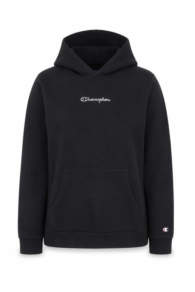 Front view of Champion Teen Black Pullover Hoodie - L