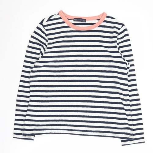 Marks and Spencer Women's Multicoloured Striped Pullover Sweatshirt