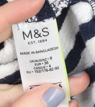 Marks and Spencer Women's Multicoloured Striped Pullover Sweatshirt