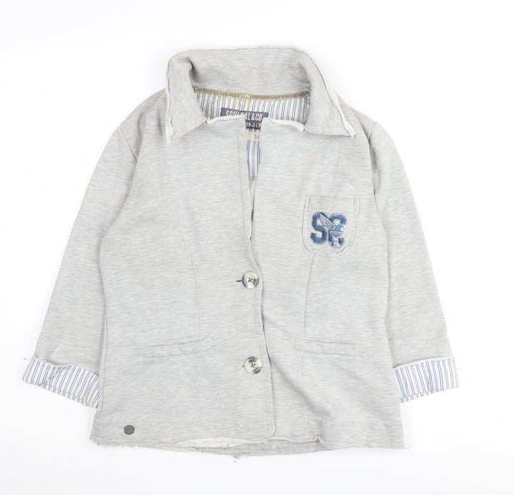 SoulCal & Co Women's Grey Blazer, Size 14, Casual Autumn Wear