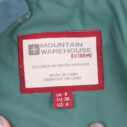 Mountain Warehouse Women's Green Waterproof Jacket, Size 8