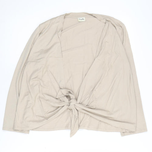 Viyella Women's Beige Wrap Jumper M Long Sleeve