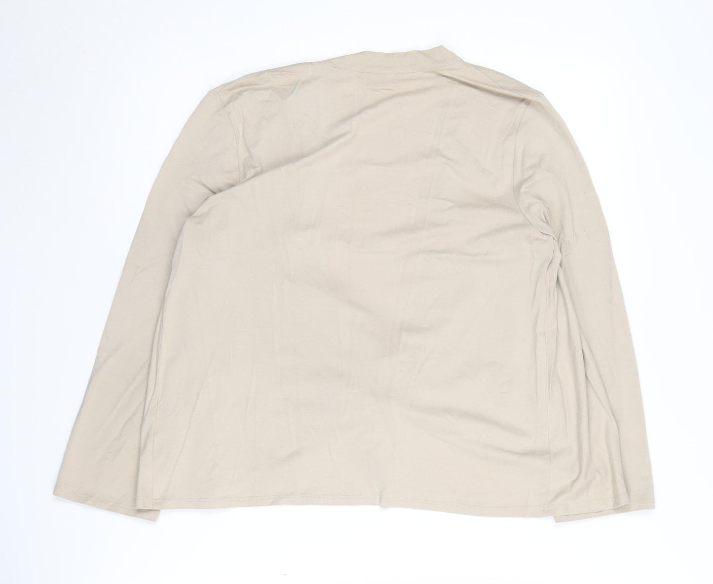 Viyella Women's Beige Wrap Jumper M Long Sleeve