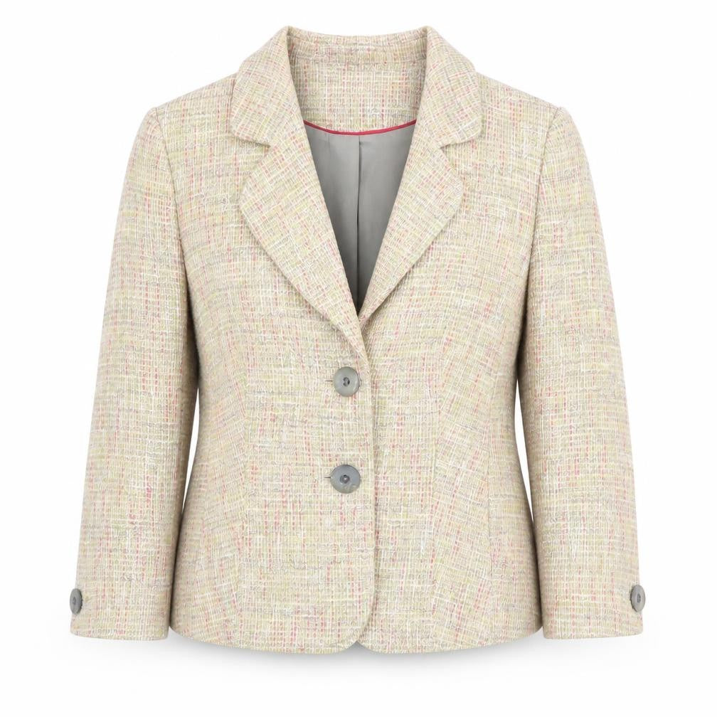 Front view of Viyella Women's Multicoloured Blazer, size 8, Regular Suit Jacket