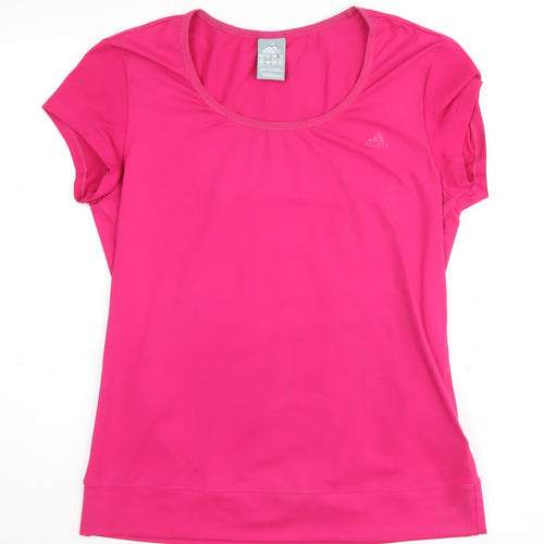 Adidas Women's Pink Short Sleeve T-Shirt M