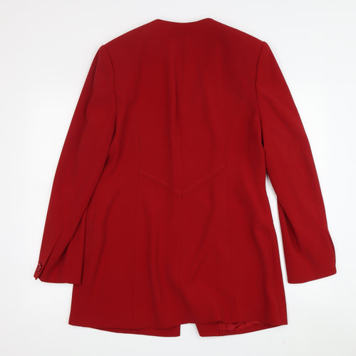 Jacques Vert Women's Red Long Sleeve Coat Size 12