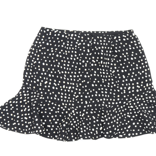 Banana Republic Women's Polka Dot Flare Skirt, Black, S
