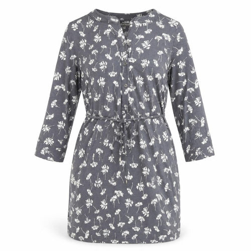 Laura Ashley Grey Floral Shirt Dress - Size 12