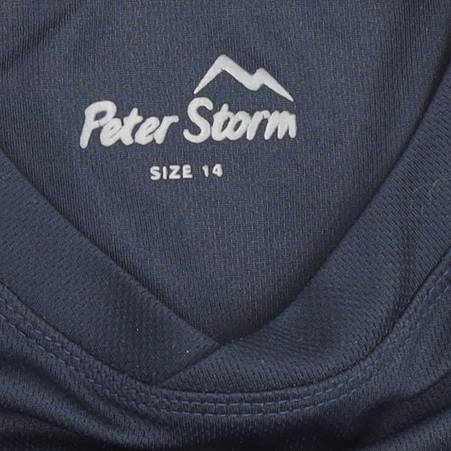Peter Storm Men's Blue Long Sleeve Activewear T-Shirt Size 14