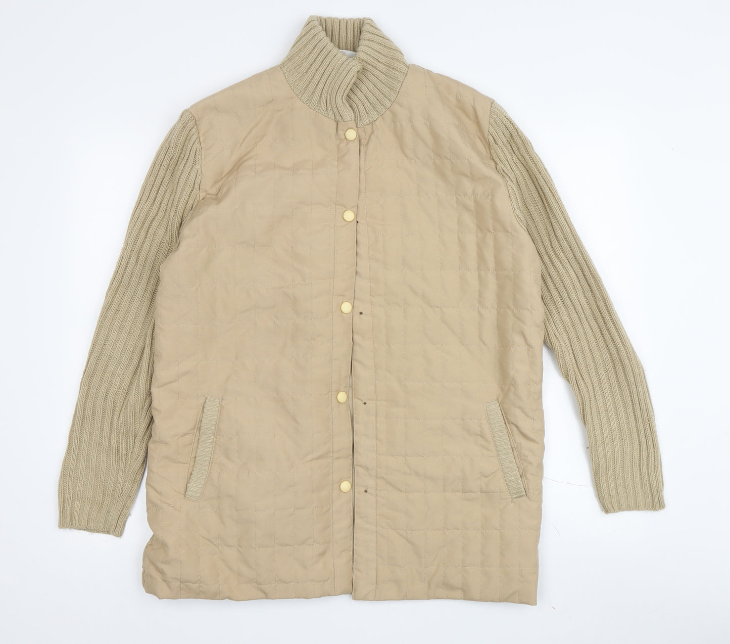 Damart Women's Beige Quilted Jacket M Casual