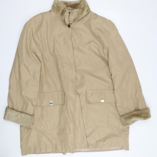 Roman Originals Women's Beige Coat XL Classic Overcoat