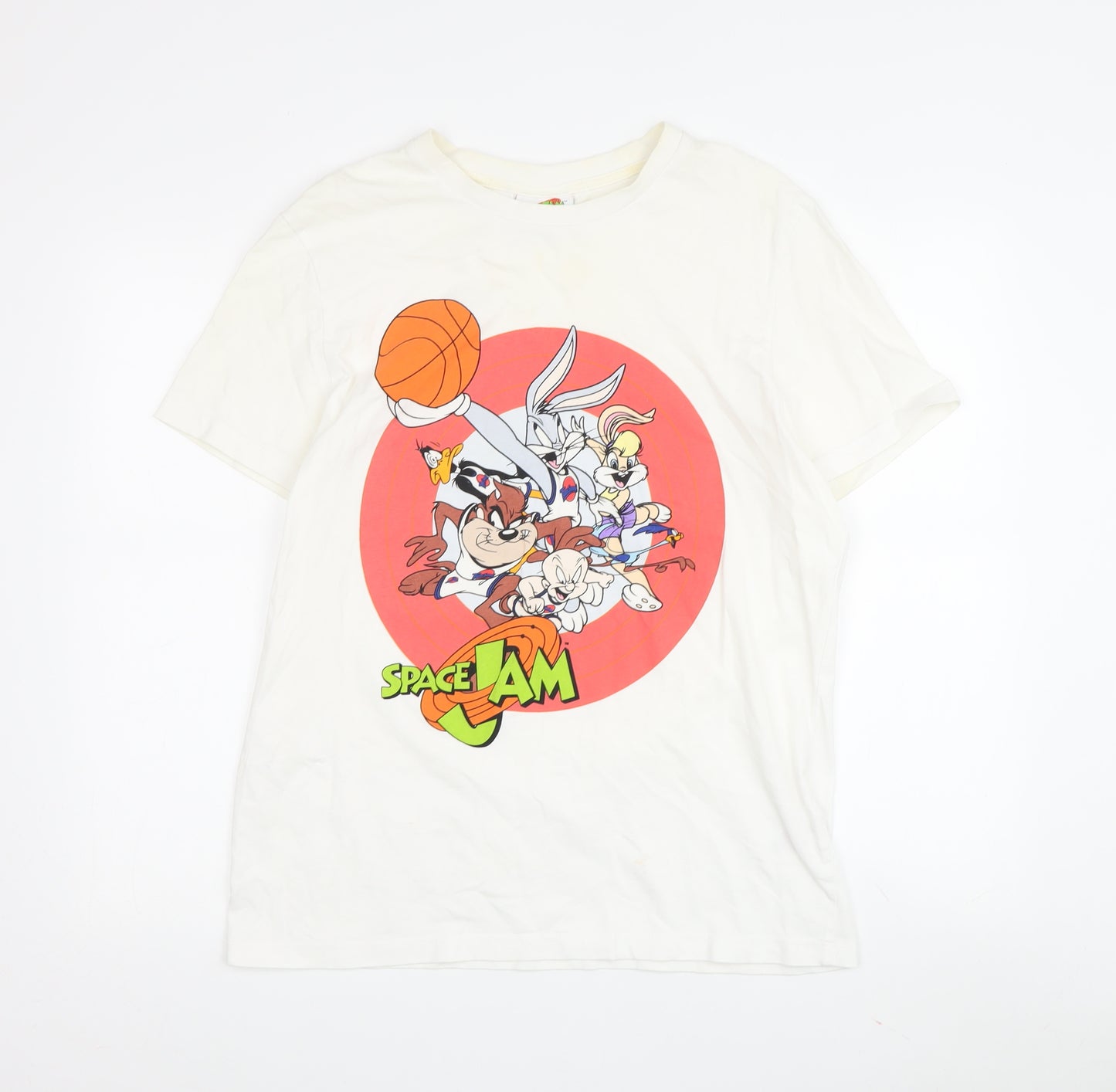 Space Jam Unisex White M T-Shirt - Cartoon Casual