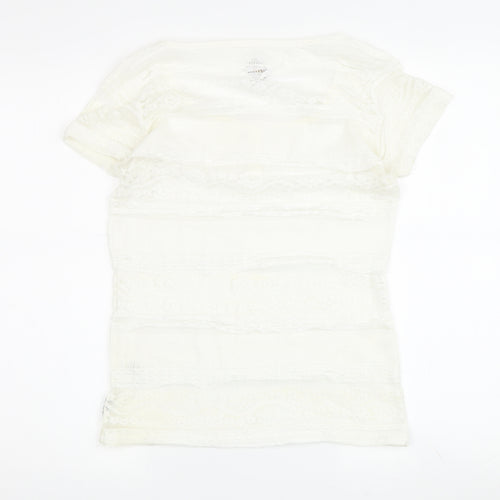Blanc du Nil Women's White T-Shirt, Scoop Neck, Size M