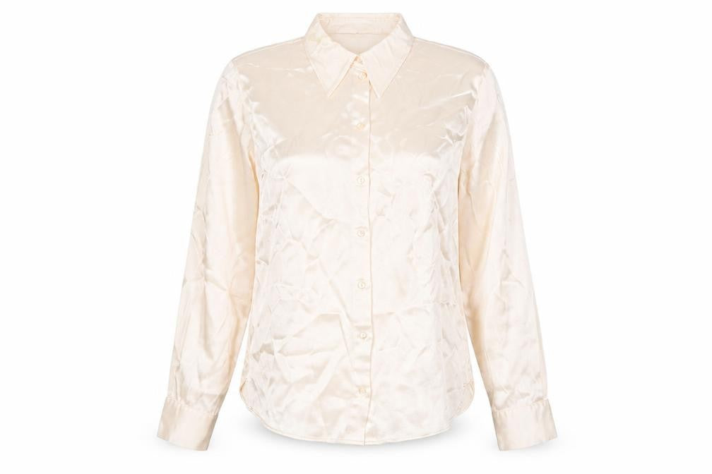 Front view of Marks & Spencer Women's Ivory Button-Up Shirt 14
