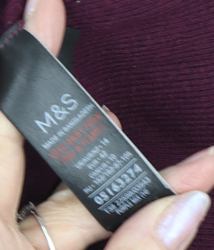 Marks and Spencer Women's Purple Pullover Jumper