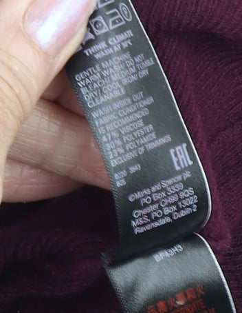 Marks and Spencer Women's Purple Pullover Jumper