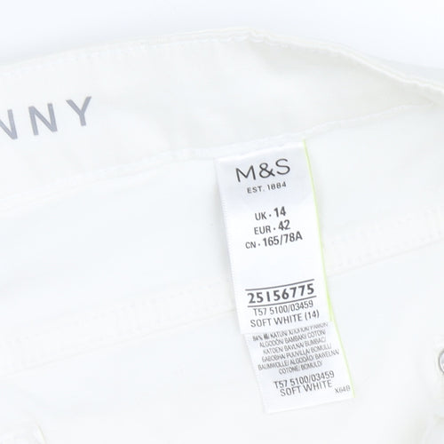 Marks and Spencer Women's White Skinny Jeans Size 14