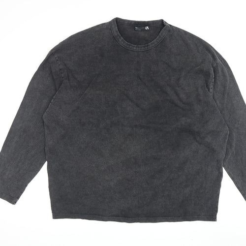 ASOS Men's Black Graphic Long Sleeve T-Shirt M