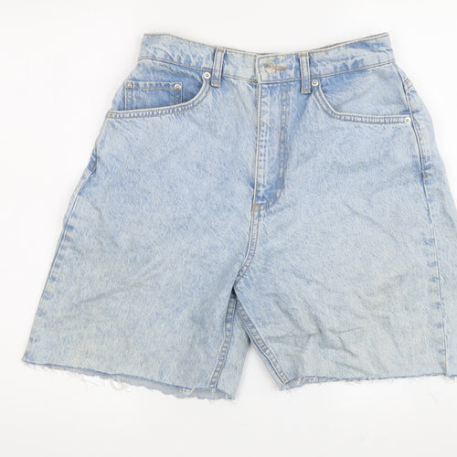 ASOS DESIGN Women's Blue Denim Cut-Off Shorts, Size 28
