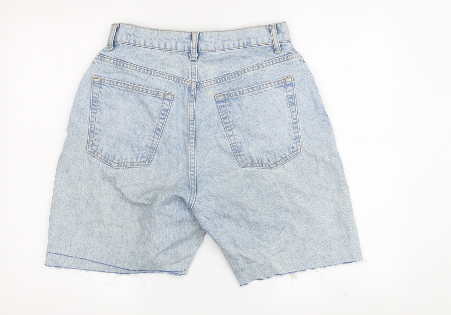 ASOS DESIGN Women's Blue Denim Cut-Off Shorts, Size 28