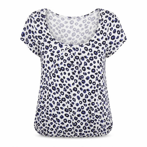 M&Co Women's Ivory Animal Print T-Shirt Size 10