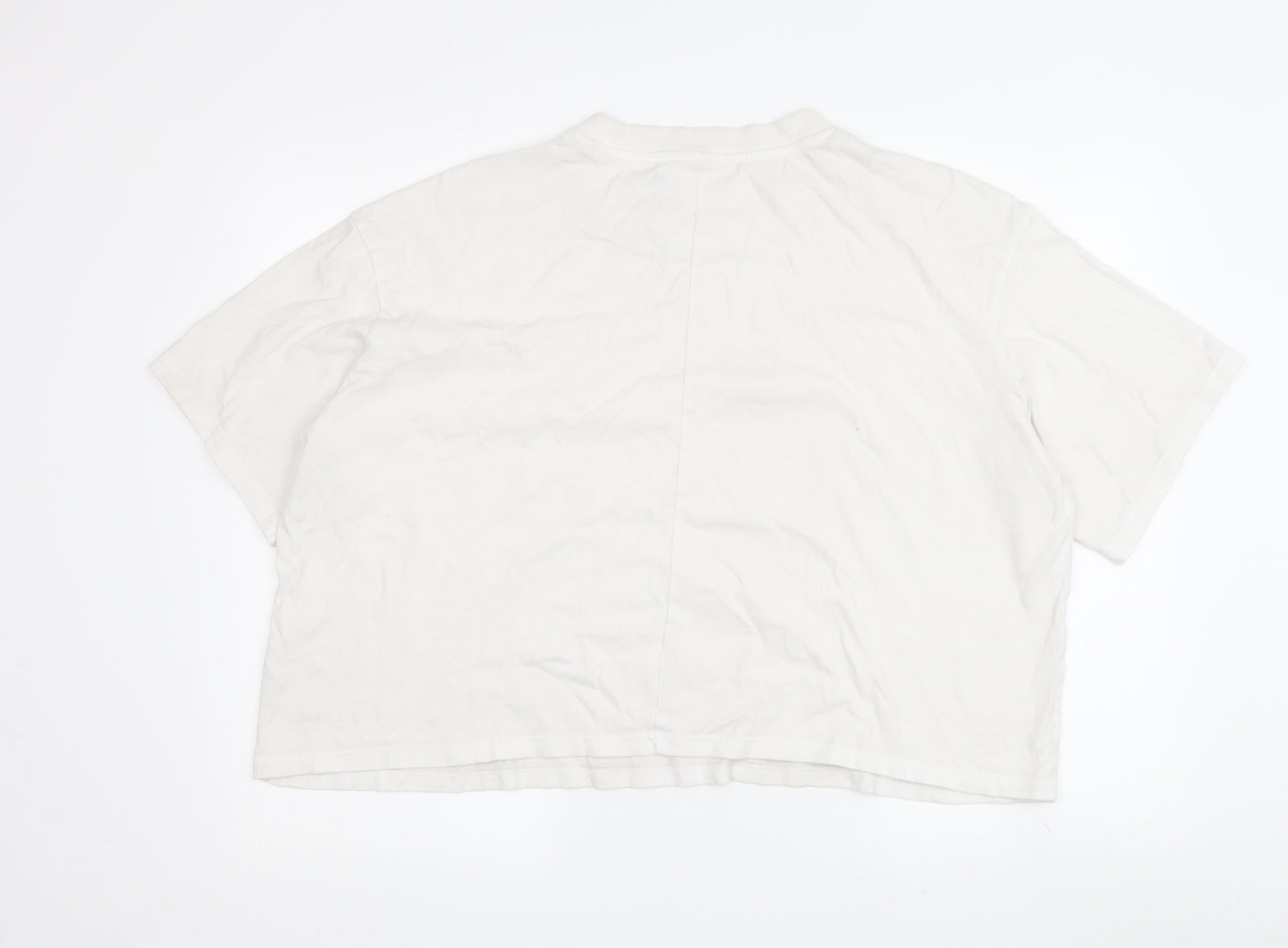 Adidas Women's White 2XL Relaxed Fit T-Shirt