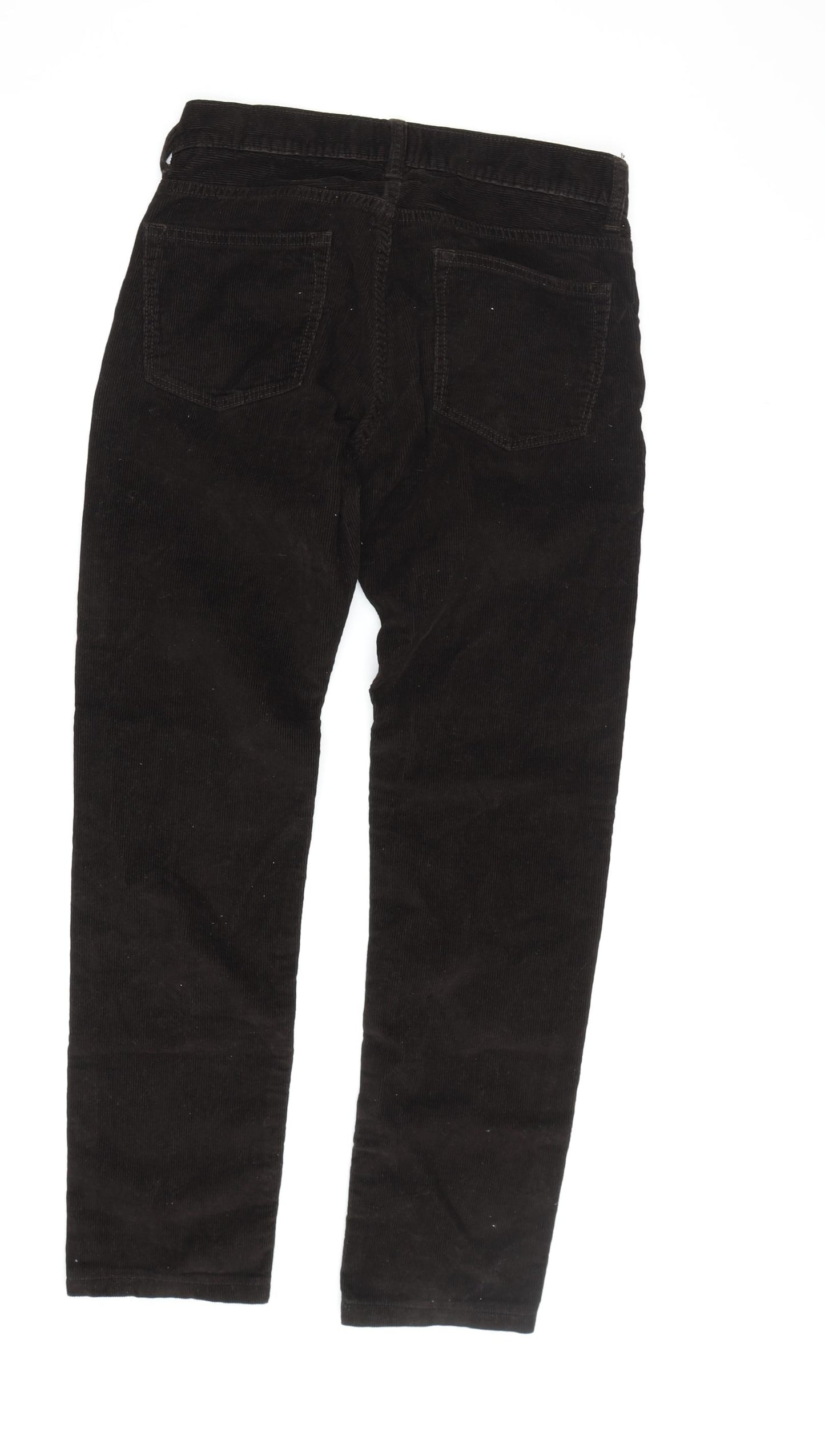 J.Crew Men's Black Slim Fit Corduroy Trousers - Size 28