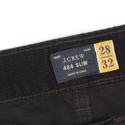 J.Crew Men's Black Slim Fit Corduroy Trousers - Size 28