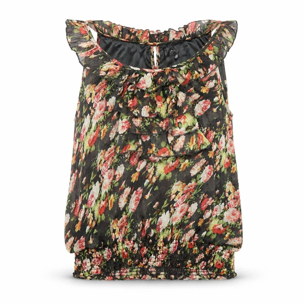 Front view of Apricot Women's Multicoloured Floral Tunic Blouse S