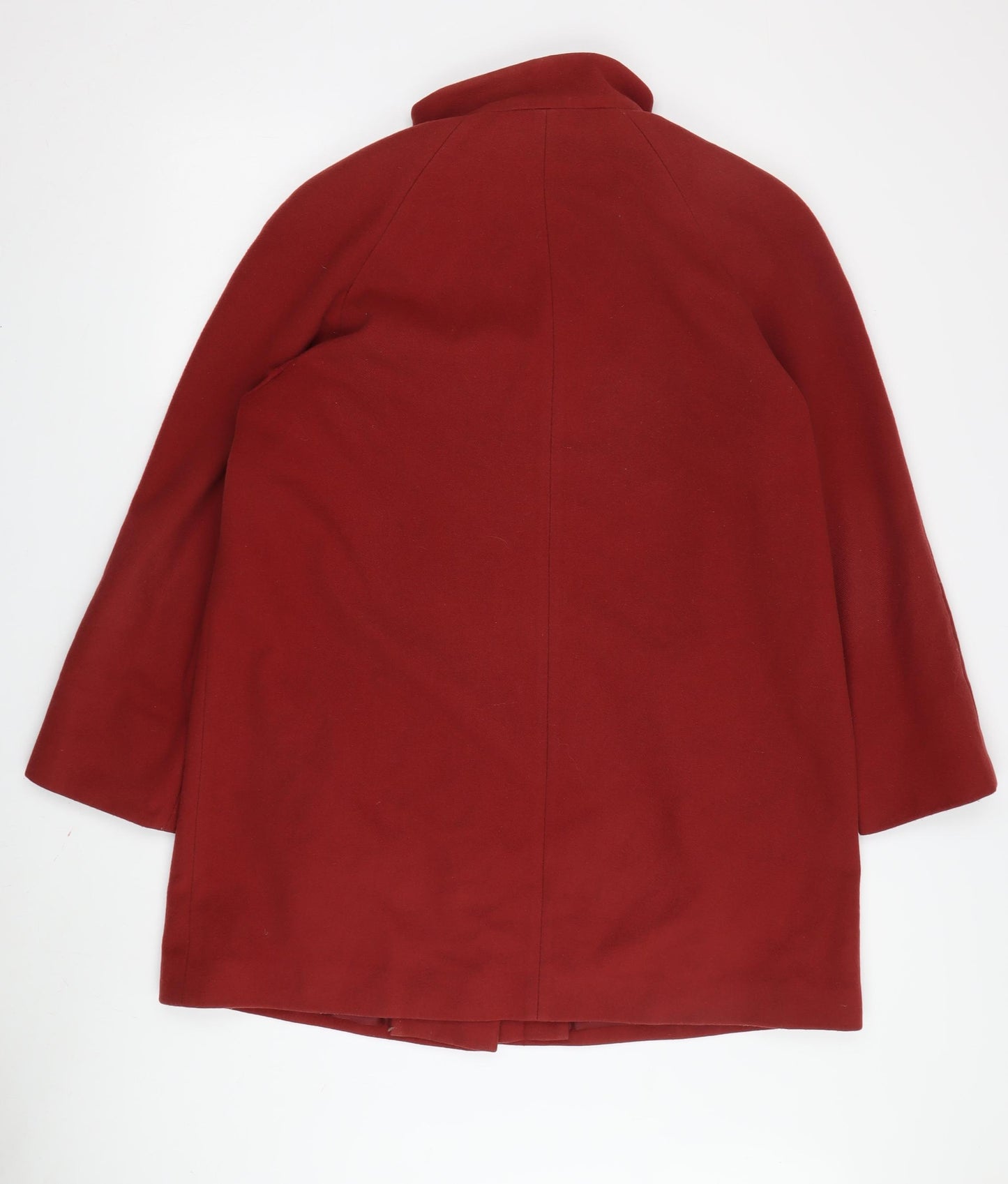 Marks and Spencer Red Wool Blend Women's Mid Overcoat Size 12