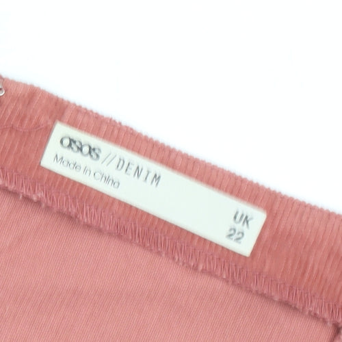 ASOS Women Orange Mini Dress, Size 22, Corduroy Casual