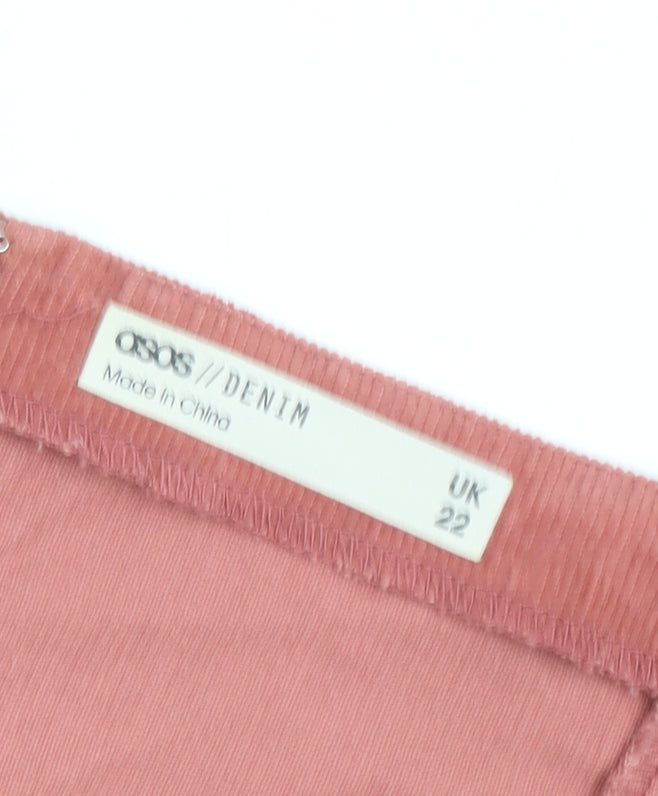 ASOS Women Orange Mini Dress, Size 22, Corduroy Casual