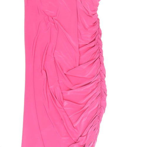 River Island Pink Bodycon Dress Women Size 10 Party