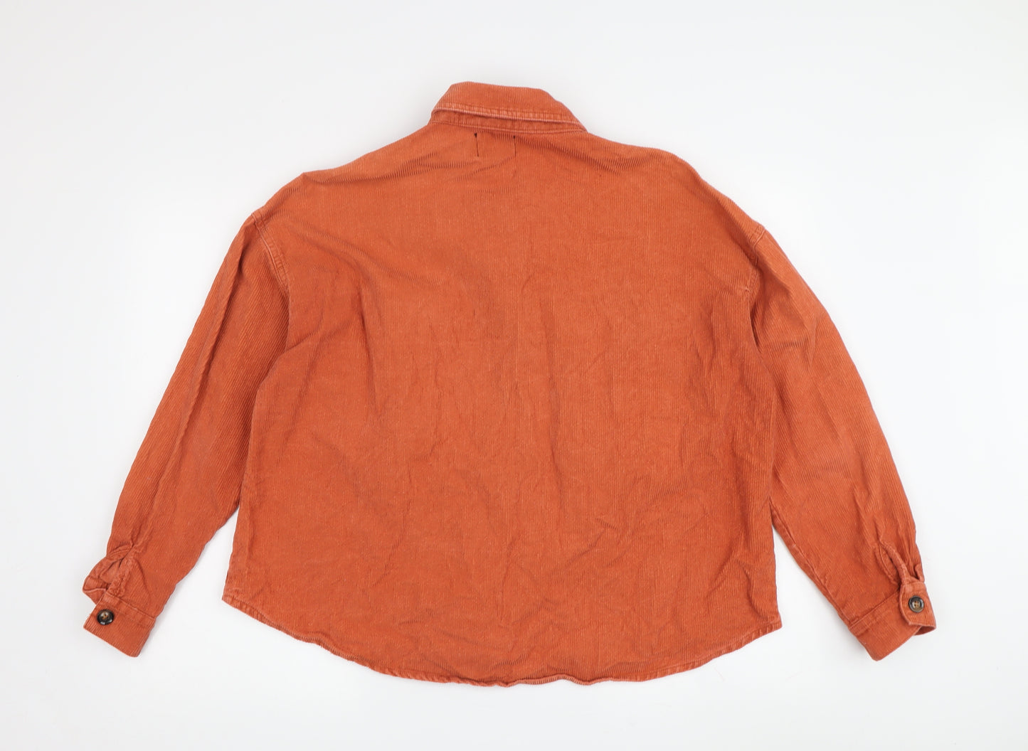 Boohoo Women’s Orange Corduroy Jacket Size 10