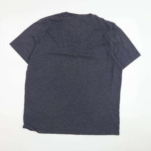 St George by Duffer Men's Blue T-Shirt L Solid