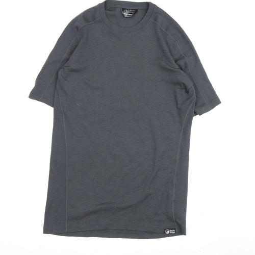 North Ridge Men's Grey Merino Wool S T-Shirt